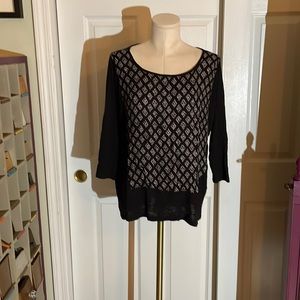 Lucky Brand 3/4 length sleeve top
